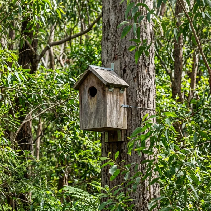 Animal nesting box installed as a humane alternative to a West Melbourne roof cavity