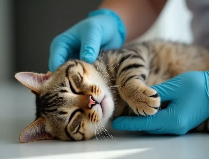 Specialist carefully handling a deceased cat with dignity in West Melbourne